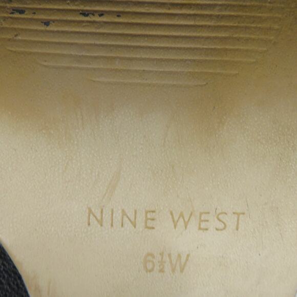 Vintage Nine West Earnest Black Leather Boots Heeled Tall Boot Size 6.5 - Picture 5 of 8